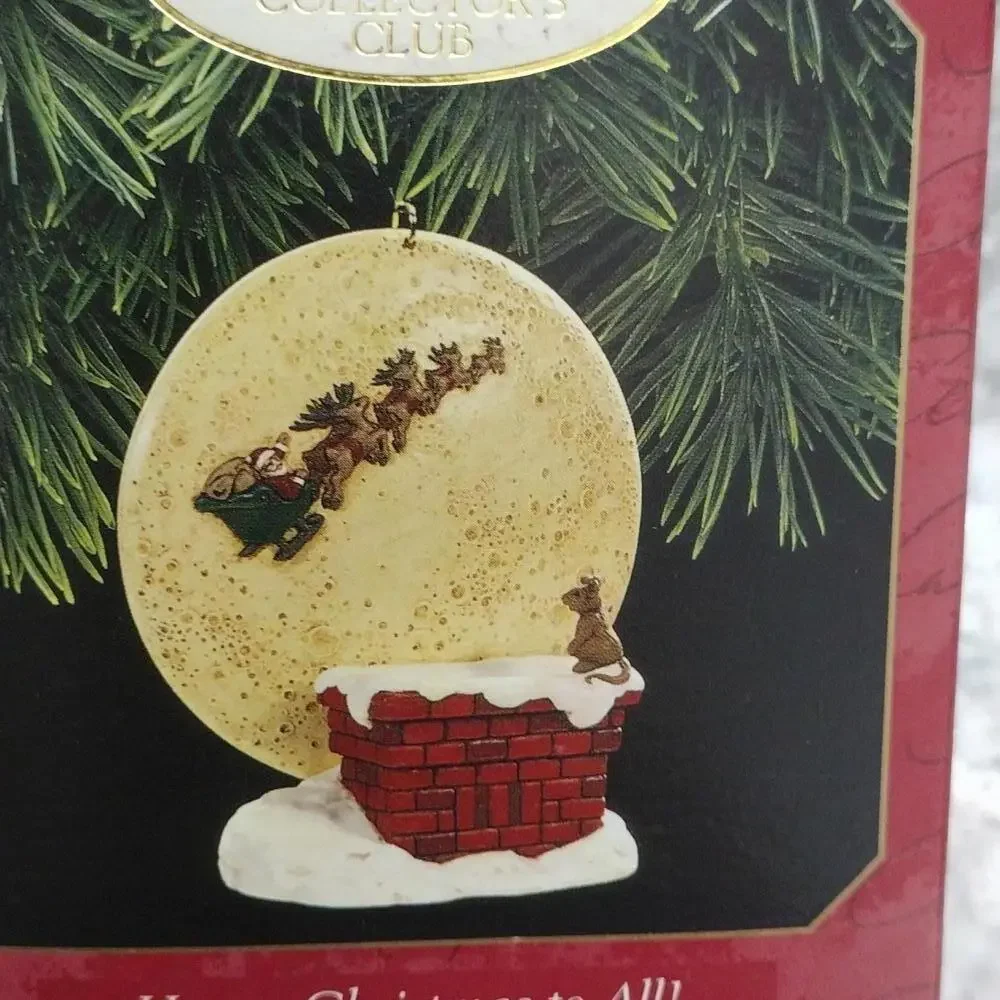 1997 Keepsake of Membership Hallmark Christmas ornament, Happy Christmas to All
